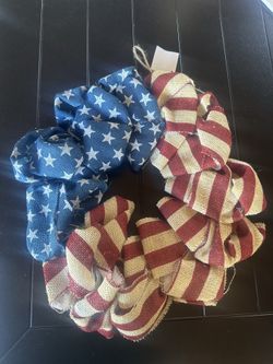 4th of July burlap wreath