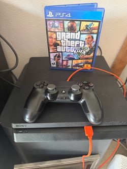 PS4 Slim Console with Controller and GTA V