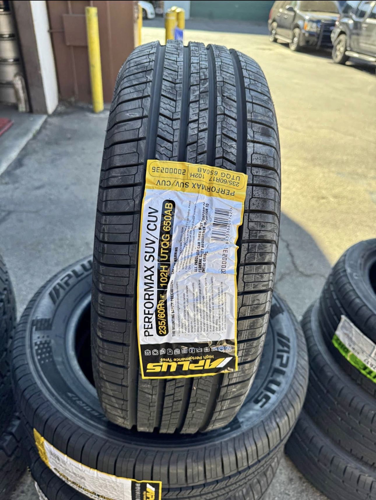 235-60-17 APLUS PERFORMANCE 4 new tires Free Mount Balance installed 235/60R17 llantas