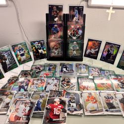 Prizm 2025 football lot with Patrick Mahomes SSP blue checker 160 card lot NO single sells