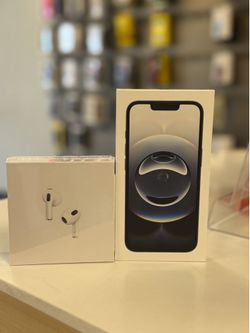Iphone 16e brand new sealed pack With Airpods