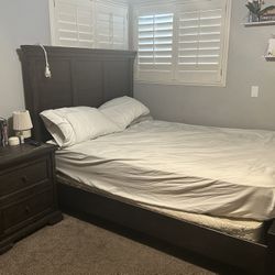 Queen Bed Frame And Nightstand