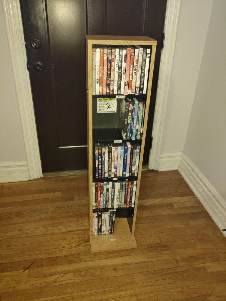 DVD Stand With 56 DVD's