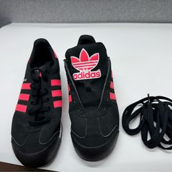 Adidas Samoa Womens Shoes Black Pink Stripe Size 5.5 EU 38 Sneakers