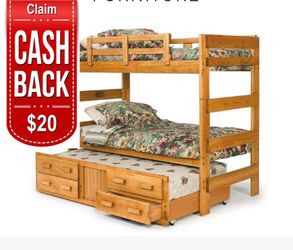 New trundle Bunkbed Deal! Bunkbed here