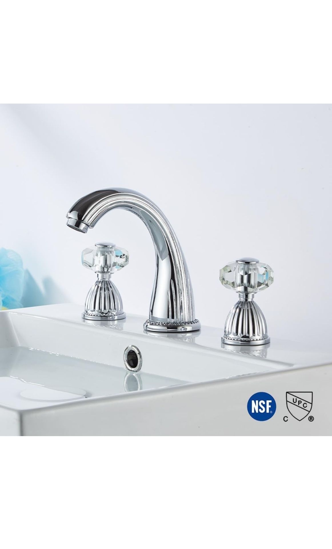 Two Crystal Handle Vanity Faucet (New in Box)