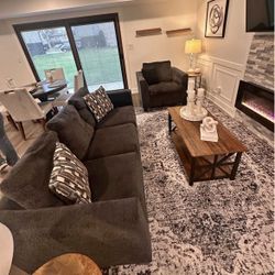 Couch With Arm Chair.