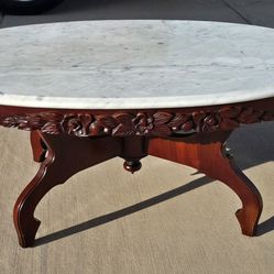 KIMBALL 1960S Italian marble, Mahogany table