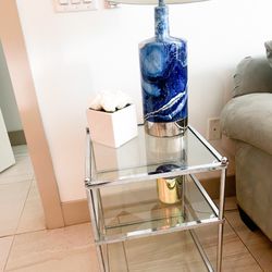 Glass End Tables, Side tables (2) For Sale!