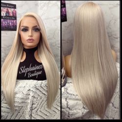 Human Hair Blended Lace Front Wig 