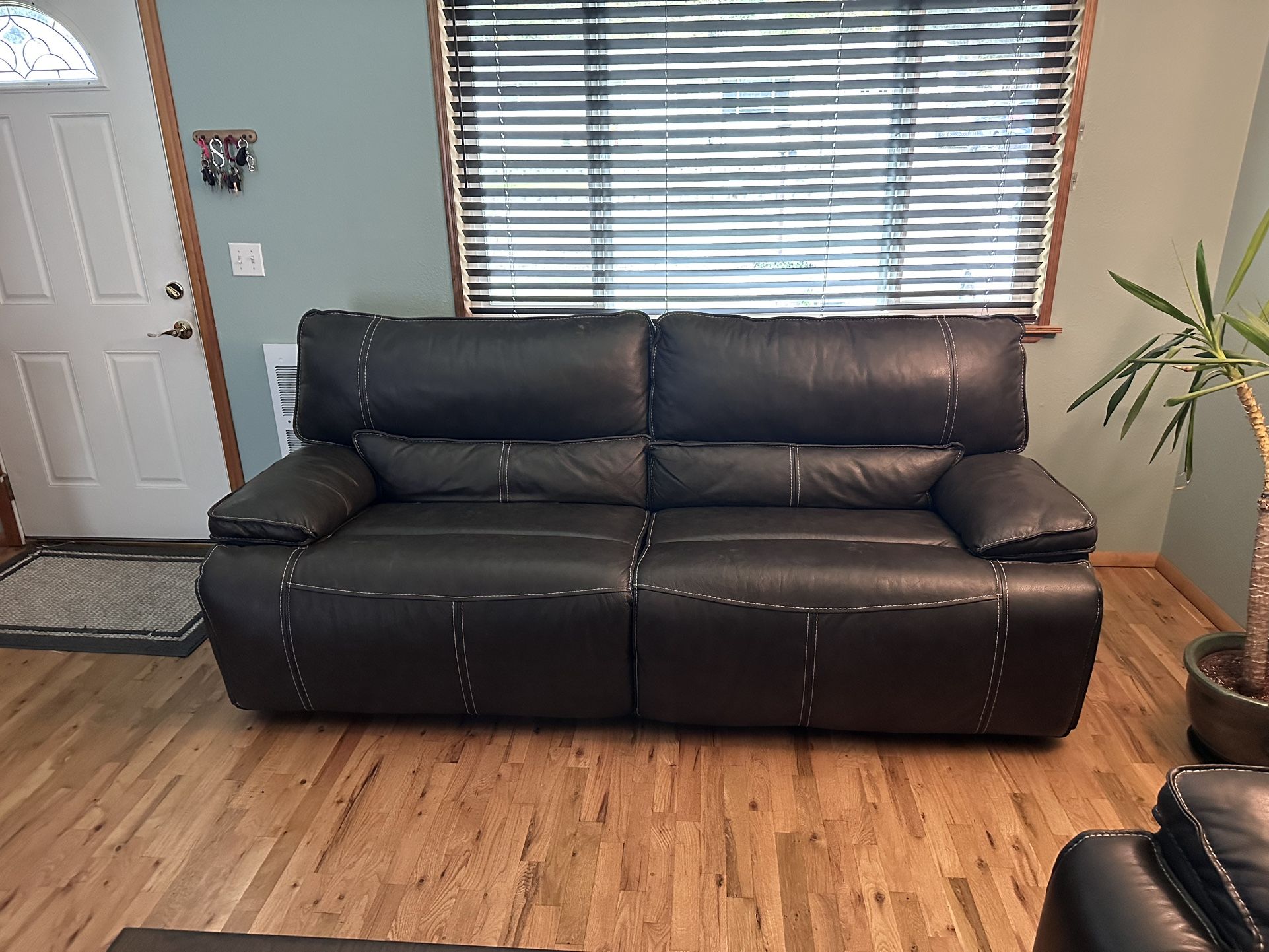 Leather Reclining Sofa