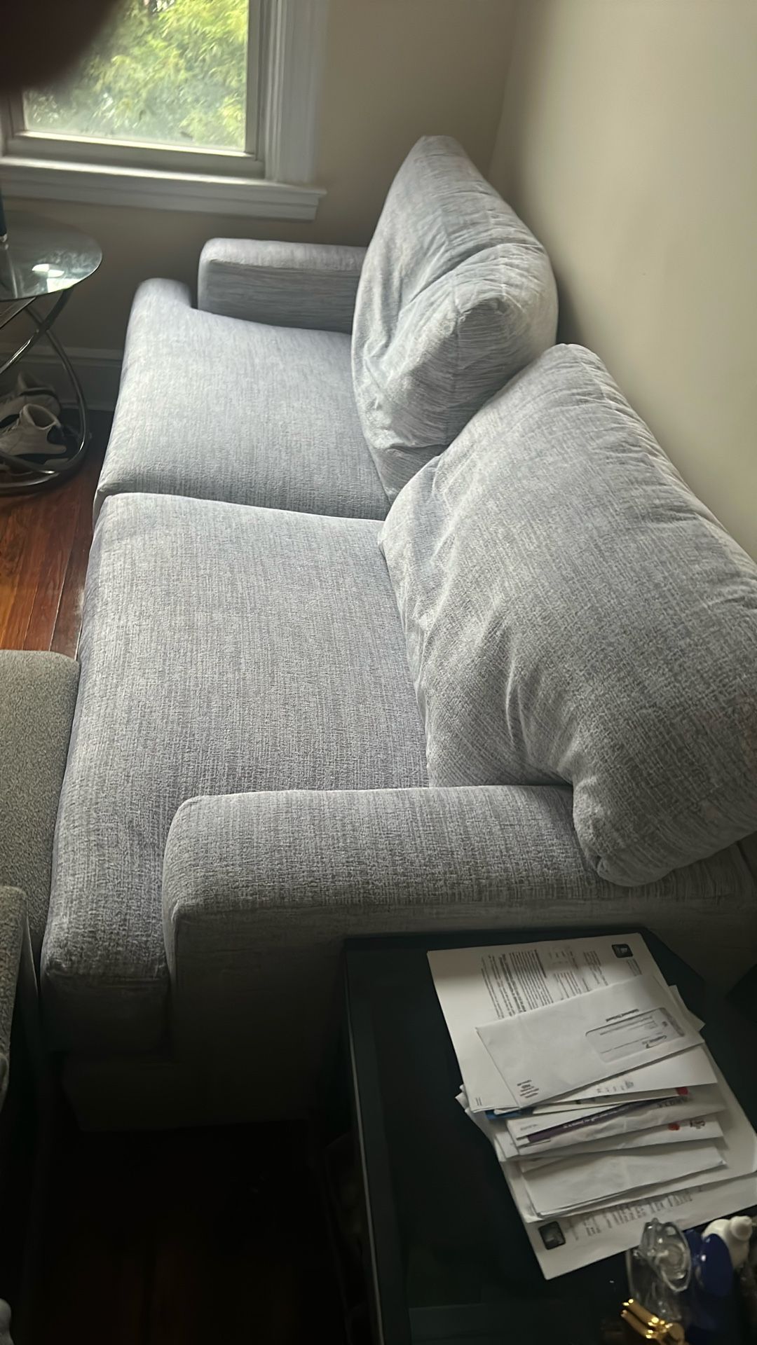 New Couch Light Grey Very Comfy