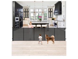 42 Inch Extra Tall Baby Gate 120 Inch Extra Wide Retractable Baby Gates for Large Openings, Upgraded