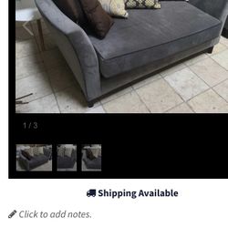 Velvet Grey Couch