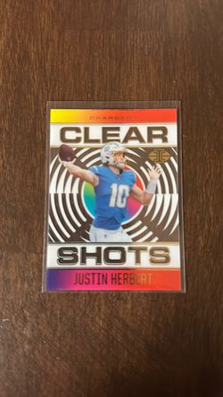 Justin Herbert Clear Shots NFL Trading Card