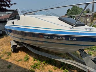 Bayliner cuddy17’ runabout with galvanized trailer