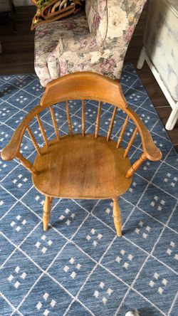 Vintage Solid Wood Captain’s Chair