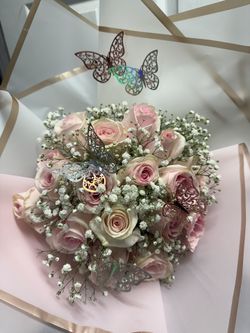 Dozen Pink Roses Ready For Pickup