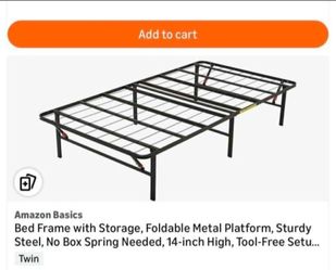 Amazon Basics Twin Metal Platform Bed Frame
