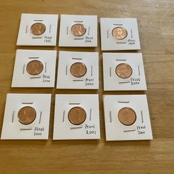 Proof Pennies $5.00 Each 