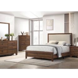4- Pc Bedroom set Dresser,Mirror  Nightstand (1) Queen size bed frame  Not including Mattress and Box Sp