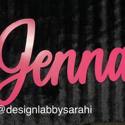 Wooden Cutout Name Decorations 