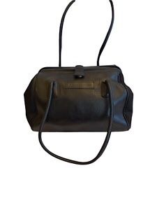 Anne Geddes Black Leather Satchel Diaper Bag