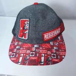 Star Wars Hat Cap Snapback Youth Disney Parks Mesh One Size Gray Resistance Logo