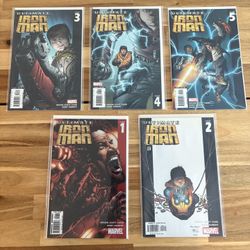 Ultimate Iron Man 1-5, Complete Set, 2005, High Grade, Marvel Comics