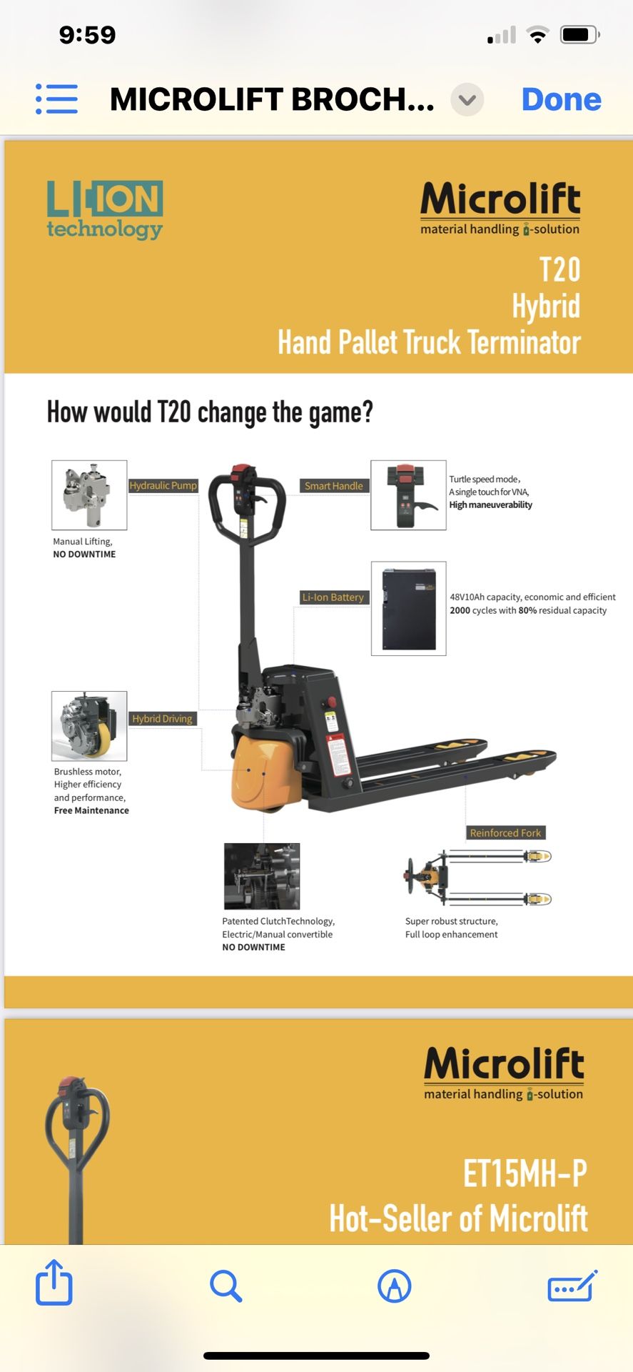 Electric pallet jack