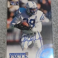 1996 Marshall Faulk Signed Autographed Proline Classics Indianapolis Colts 