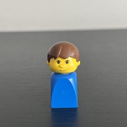 Lego Boy Finger Puppet Basic Minifigure Blue 1.5 Inch