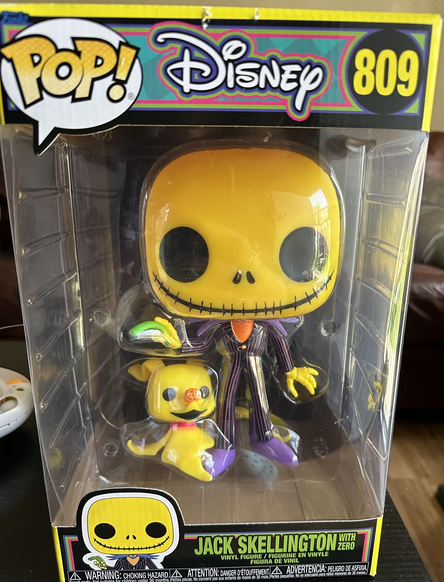 Jack Skellington With Zero Blacklight