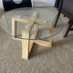 Glass Circle Coffee Table