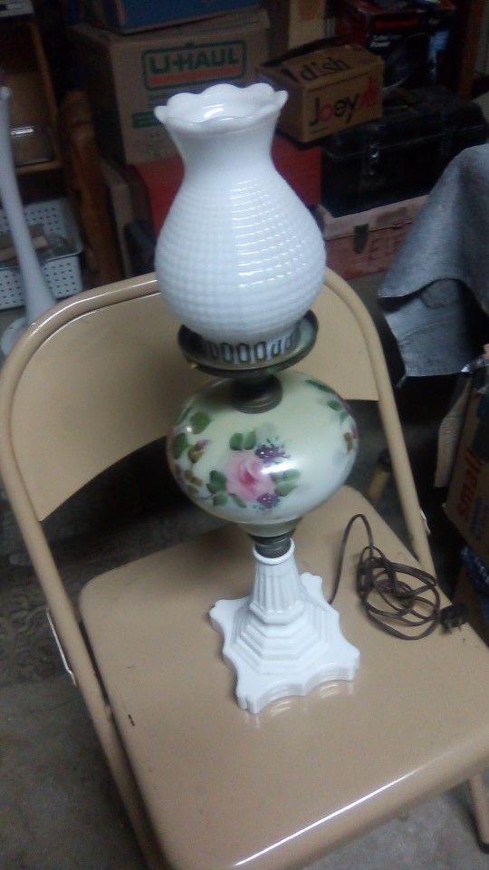 Vintage Milk Glass Lamp