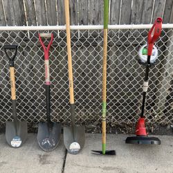 For The Sumner . 4 Shovels  With Weed Cutter. 