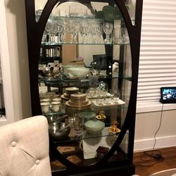 China Cabinet Curio with Sliding Door