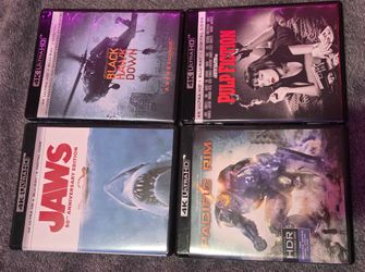 4k movies Jaws Pacific Rim Black Hawk Down Pulp Fiction