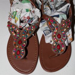 Brand new Beaded Sandals 