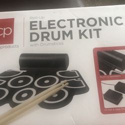 Best Choice Products Electronic Drum Pad, MIDI Drum Set w/Built-In Speakers, 2 Effect Pedals, Drumsticks