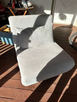 Gray Fabric Folding Floor Chair