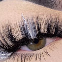 Mink Sparkle Colored Eyelashes