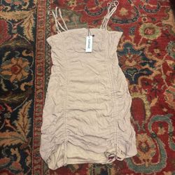 Garage Ruched Mini Dress with Spaghetti Straps