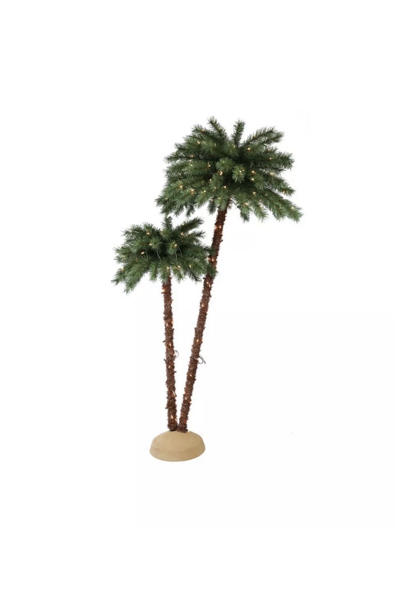 3.5ft/6.5ft Palm Tree With White LED Lights