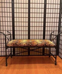 Vintage Wrought Iron Bench/ Settee