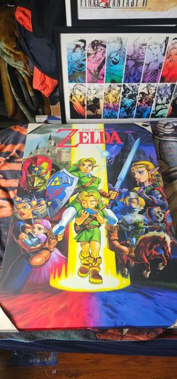 Zelda ocarina of time canvas huge poster