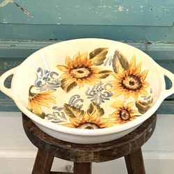 Sunflower Casserole Dish Ceramic Stoneware Serving Dish