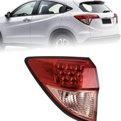 LED Tail Light Compatible with 2016 2017 2018 Honda HRV Replacement for 33552-T7S-A01 HO Outer Taillight Rear Brake Lamp Left Driver Side