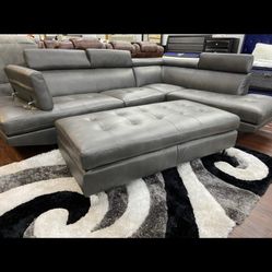 BEAUTIFUL GRAY IBIZA SECTIONAL SOFA!$899!*SAME DAY DELIVERY*NO CREDIT NEEDED*EASY FINANCE*HUGE SALE*
