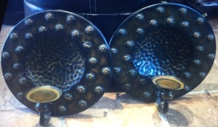 Set Of Metal Candle Sconces 